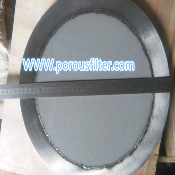 powder sintered filter round plate with seal ring 