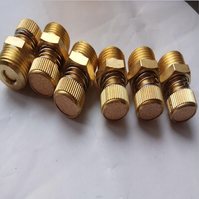 sintered porous brass micron muffler 1/2NPT